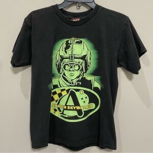Star Wars Anakin Skywalker T-Shirt Black Graphic Tee Episode 1 Youth Sz Lg 10/12